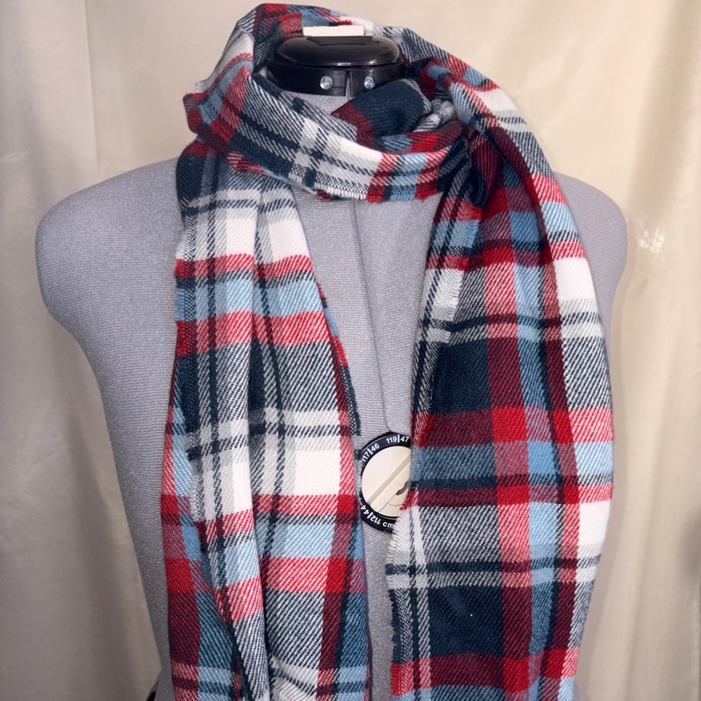 Plaid flannel scarf winter cold weather accessories